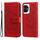 Custodia per telefono in pelle con stampa a fiori a 7 petali per Honor 100 (rossa) Custodia per telefono in pelle con stampa a fiori a 7 petali per Honor 100 (rossa)