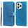 Per Honor X50i + Custodia per cellulare in pelle con fiori a 7 petali (blu) Per Honor X50i + Custodia per cellulare in pelle con fiori a 7 petali (blu)