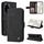 Per Honor 100 Pro Skin Feel Life Tree Custodia in pelle con bottoni in metallo (nera)