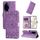 Custodia per telefono in pelle girasole goffrata per Honor 100 Pro (viola) Custodia per telefono in pelle girasole goffrata per Honor 100 Pro (viola)