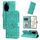 Custodia per telefono in pelle girasole goffrata per Honor 100 Pro (verde) Custodia per telefono in pelle girasole goffrata per Honor 100 Pro (verde)