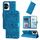 Custodia per telefono in pelle girasole goffrata per Honor 100 (blu)