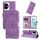 Custodia per telefono in pelle girasole goffrata per Honor 100 (viola)