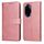 Custodia per telefono in pelle flip con texture classica in vitello per Honor 100 Pro (oro rosa) Custodia per telefono in pelle flip con texture classica in vitello per Honor 100 Pro (oro rosa)