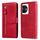 Custodia per telefono in pelle con cerniera per texture di vitello moda per Honor 100 (rossa) Custodia per telefono in pelle con cerniera per texture di vitello moda per Honor 100 (rossa)