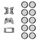 10 PCS Gamepad In Silicone Pulsante Luminoso Cap Rocker Cap Per PS5/PS4/PS3/ONE/360/PRO/serie X/S (cerchio Nero Trasparente) 10 PCS Gamepad In Silicone Pulsante Luminoso Cap Rocker Cap Per PS5/PS4/PS3/ONE/360/PRO/serie X/S (cerchio Nero Trasparente)