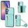 Per Samsung Galaxy S24 DF-09 Custodia per telefono in PU con texture litchi a tracolla (ciano) Per Samsung Galaxy S24 DF-09 Custodia per telefono in PU con texture litchi a tracolla (ciano)
