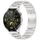 Per Huawei Watch GT4 / GT3 / GT2 / GT 46mm Cinturino in metallo con fibbia HW a tre ceppi (Argento) Per Huawei Watch GT4 / GT3 / GT2 / GT 46mm Cinturino in metallo con fibbia HW a tre ceppi (Argento)