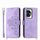 Custodia per telefono in pelle a portafoglio con fiori in rilievo per Honor 100 (viola) Custodia per telefono in pelle a portafoglio con fiori in rilievo per Honor 100 (viola)