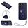 Custodia per cellulare in PU con supporto per anello per borsa per organo Honor X8a con cordino (blu) Custodia per cellulare in PU con supporto per anello per borsa per organo Honor X8a con cordino (blu)