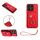 Custodia per telefono in PU con supporto per anello per borsa per organo per Honor X8a con cordino (rosso) Custodia per telefono in PU con supporto per anello per borsa per organo per Honor X8a con cordino (rosso)
