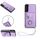 Per Samsung Galaxy S22 5G Custodia per telefono in PU con supporto per anello per carte d'organo con cordino (viola) Per Samsung Galaxy S22 5G Custodia per telefono in PU con supporto per anello per carte d'organo con cordino (viola)