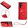 Per Samsung Galaxy S22 Ultra 5G Custodia per cellulare con anello in PU con cordino (Rosso) Per Samsung Galaxy S22 Ultra 5G Custodia per cellulare con anello in PU con cordino (Rosso)