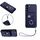 Per Samsung Galaxy S23+ 5G Custodia per telefono in PU con porta carte per organo con cordino (blu) Per Samsung Galaxy S23+ 5G Custodia per telefono in PU con porta carte per organo con cordino (blu)
