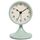 Sveglia da tavolo silenziosa retrò in metallo, orologio da comodino per studenti con luce notturna (verde)