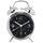 Orologio al quarzo con campana ad anello in metallo elettrolitico da 4,5 pollici con luce notturna, Stile: nero