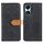Custodia per telefono in pelle goffrata floreale europea per Honor X5 Plus (nera)