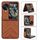 Per OPPO Find N3 Custodia pieghevole per telefono a forma di V Flip (marrone) Per OPPO Find N3 Custodia pieghevole per telefono a forma di V Flip (marrone)