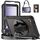 Custodia per tablet ibrida resistente per Samsung Galaxy Tab A9 X110/X115 con manico e cinturino (nero trasparente) Custodia per tablet ibrida resistente per Samsung Galaxy Tab A9 X110/X115 con manico e cinturino (nero trasparente)