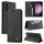 Per Samsung Galaxy S24+ 5G Skin Feel Spazzola antifurto Custodia in pelle con vibrazione orizzontale con supporto (Nero)