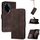 Custodia per telefono in pelle Flip Cubic Skin Feel per Honor 100 Pro (marrone) Custodia per telefono in pelle Flip Cubic Skin Feel per Honor 100 Pro (marrone)