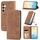 Custodia per telefono in pelle magnetica retro Skin Feel per Samsung Galaxy S24+ 5G (marrone)