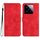 Per Xiaomi 14 Pro Custodia in pelle con motivo a cuore Skin Feel (rossa)