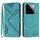 Custodia per telefono in pelle con motivo Skin Feel per Xiaomi 14 Pro Line (azzurro)