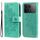 Custodia per telefono in pelle con stampa a fiori a 7 petali per Xiaomi Redmi K70 / K70 Pro (verde) Custodia per telefono in pelle con stampa a fiori a 7 petali per Xiaomi Redmi K70 / K70 Pro (verde)