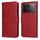 Custodia per cellulare in pelle flip classica con texture di vitello per Xiaomi Redmi K70E (rossa)