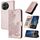Custodia per telefono in pelle Flip in rilievo con fiore Datura per Honor X50i + (oro rosa) Custodia per telefono in pelle Flip in rilievo con fiore Datura per Honor X50i + (oro rosa)
