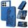 Per Xiaomi Redmi K70 Datura Custodia in pelle con motivo floreale in rilievo (blu) Per Xiaomi Redmi K70 Datura Custodia in pelle con motivo floreale in rilievo (blu)