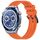 Per Huawei Watch Ultimate 22 mm cinturino in silicone strutturato in tinta unita (arancione) Per Huawei Watch Ultimate 22 mm cinturino in silicone strutturato in tinta unita (arancione)