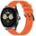 Per Huawei Watch Buds cinturino in silicone strutturato in tinta unita da 22 mm (arancione) Per Huawei Watch Buds cinturino in silicone strutturato in tinta unita da 22 mm (arancione)