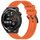 Per Huawei Watch GT Runner cinturino in silicone strutturato in tinta unita da 22 mm (arancione) Per Huawei Watch GT Runner cinturino in silicone strutturato in tinta unita da 22 mm (arancione)