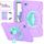 Custodia per tablet in silicone ibrido per PC Samsung Galaxy Tab A8 X200 X Rotation con cinturino (viola ciano) Custodia per tablet in silicone ibrido per PC Samsung Galaxy Tab A8 X200 X Rotation con cinturino (viola ciano)