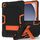 Per Samsung Galaxy Tab A9+ X216 Custodia per tablet PC ibrida in silicone robot con colore a contrasto con supporto (nero arancione) Per Samsung Galaxy Tab A9+ X216 Custodia per tablet PC ibrida in silicone robot con colore a contrasto con supporto (nero arancione)