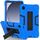 Per Samsung Galaxy Tab A9 X115 Custodia per tablet PC ibrida in silicone robot a colori a contrasto con supporto (blu nero)