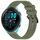 Per cinturino per orologio Garmin Forerunner 265 Music da 22 mm in silicone strutturato in tinta unita (verde)