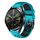 Per Huawei Watch GT3 46mm 22mm Cinturino in silicone traspirante bicolore (azzurro + nero)