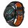 Per Huawei Watch GT2 46mm 22mm Cinturino in silicone traspirante bicolore (nero + arancione) Per Huawei Watch GT2 46mm 22mm Cinturino in silicone traspirante bicolore (nero + arancione)