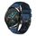 Per Huawei Watch GT2 46mm 22mm Cinturino in silicone traspirante bicolore (blu notte + nero)