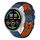 Per Xiaomi MI Watch Sport Cinturino in silicone traspirante bicolore da 22 mm (blu notte + arancione)