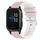 Per cinturino in silicone bicolore a scacchi da 20 mm Garmin Venu SQ (rosa + bianco)