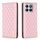 Custodia per telefono con vibrazione magnetica in pelle con reticolo di diamanti per Honor X8b (rosa) Custodia per telefono con vibrazione magnetica in pelle con reticolo di diamanti per Honor X8b (rosa)