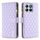Custodia per cellulare in pelle con portafoglio con cerniera a reticolo di diamanti per Honor X8b (viola) Custodia per cellulare in pelle con portafoglio con cerniera a reticolo di diamanti per Honor X8b (viola)