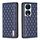 Custodia per cellulare in pelle magnetica con reticolo di diamanti per Honor X7b (blu) Custodia per cellulare in pelle magnetica con reticolo di diamanti per Honor X7b (blu)