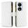 Custodia per cellulare in pelle con portafoglio con cerniera a reticolo di diamanti per Honor X7b (bianca) Custodia per cellulare in pelle con portafoglio con cerniera a reticolo di diamanti per Honor X7b (bianca)