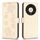 Custodia per telefono in pelle goffrata a quattro foglie per Honor X9b/Magic6 Lite 5G (oro) Custodia per telefono in pelle goffrata a quattro foglie per Honor X9b/Magic6 Lite 5G (oro)
