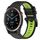 Per cinturino sportivo in silicone bicolore Garmin Quatix 7 Pro da 22 mm (nero + verde lime)